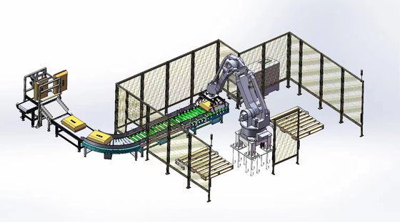 電動ロボット包装とパレティ化設備 積み重ねパレットを持つ高速