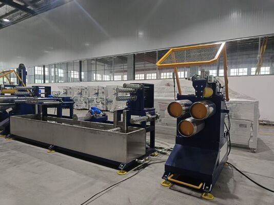 乾燥製品の巻き取り前の二段階水分除去システム – PP結束ライン